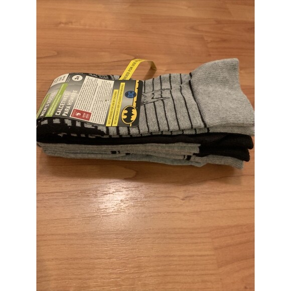 Batman Men's Adult Crew Socks 3 Pairs for Shoe Sizes 9.5-12 Multi-Color - Picture 8 of 12